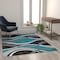 Flash Furniture Turquoise 5' x 7' Ripple Patterned Indoor Area Rug OKR-RG1109-57-TQ-GG - alternate 6